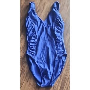 Vintage Triumph International Swimwear  One Piece Womens 34 Blue Bathing Suit